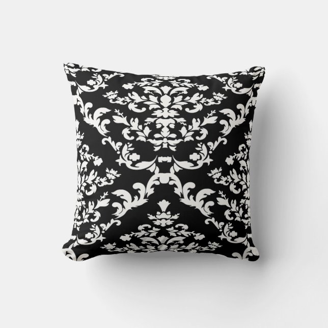 Svart fet mask @ Emporiomoffa Kudde (Framsida)