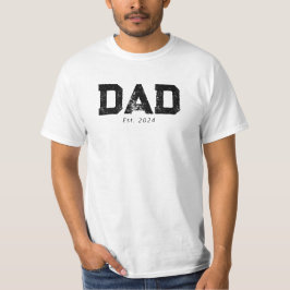 Svart Fet Stilad Pappa T-Shirt