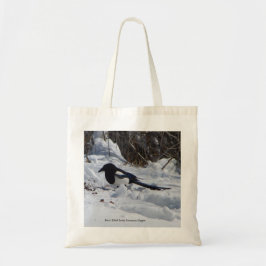 Svart fickad Rocky Mountain Magpie tote bag Tygkasse