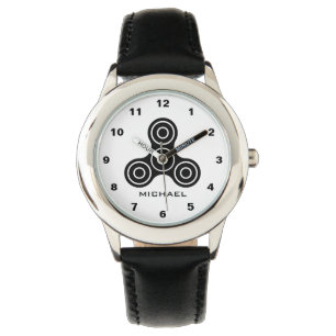Svart Fidget Spinner Design Kids (färgkarta) Armbandsur
