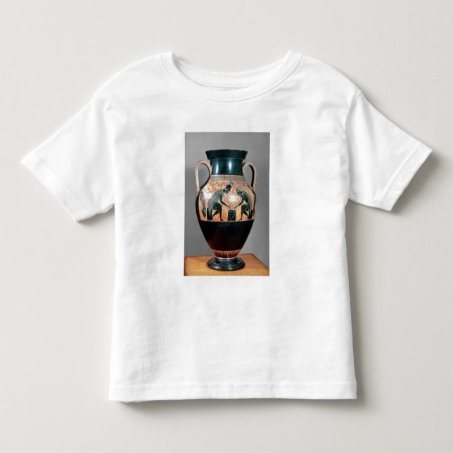 Svart-figur amphora som visar Ajax och Achilles, Tröja (Framsida)