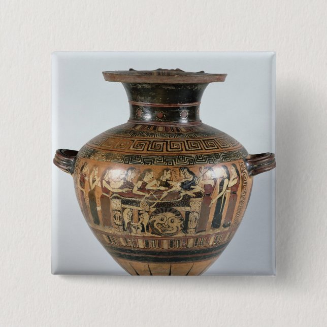 Svart-figur hydria knapp (Framsida)