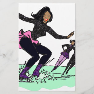 svart figur skater