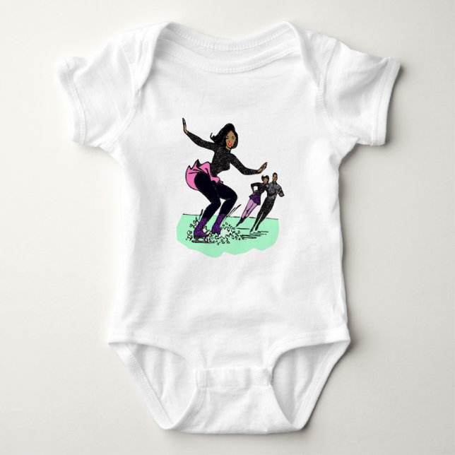 svart figur skater tee (Framsida)