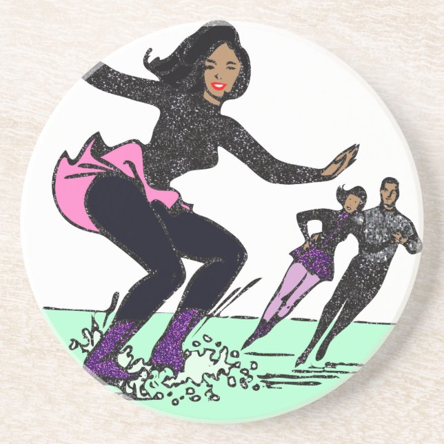 svart figur skater underlägg (Framsidan)