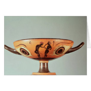Svart figurkylix, c.580-525 BC Hälsningskort
