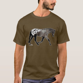 Svart filt Appaloosahäst Tee Shirt