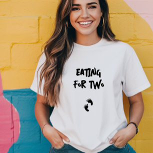 Svart fingeravtryck av humant gravid t shirt