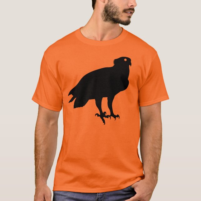 Svart fiskgjusefågel av rovet som ger dig t-shirt (Framsida)