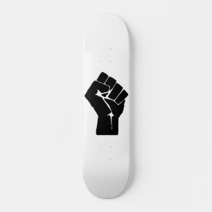 Svart fist-upphöjt - Motståndstest Mini Skateboard Bräda 18,5 Cm