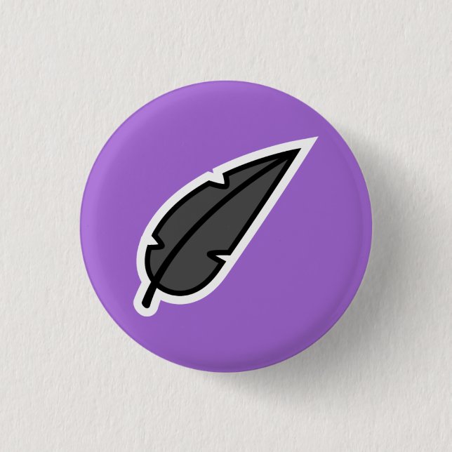 Svart fjäder knapp (Framsida)