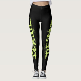 Svart fjädrar med GW-logotyp Leggings