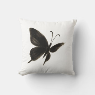 Svart fjäril - Eleganten Winged Design på Kudde