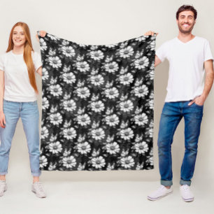 Svart fjäril på nedre Mönster-design Fleecefilt