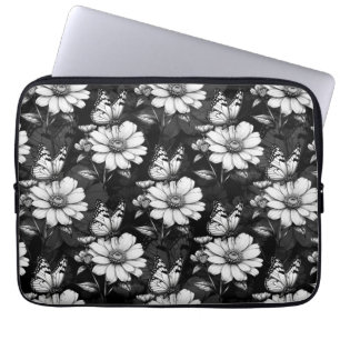 Svart fjäril på nedre Mönster-design Laptop Fodral