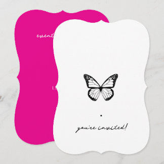 Svart fjäril-partyinbjudan, anpassade