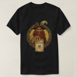 Svart Fläck Piratvarning T Shirt