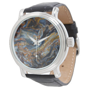 Svart fläckig Pietersite Armbandsur