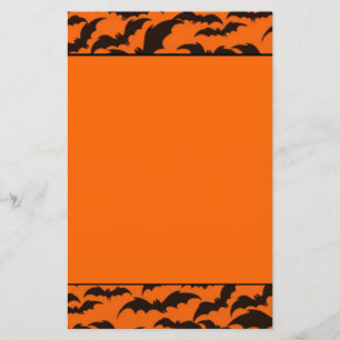 Svart fladdermus Halloween Brevpapper