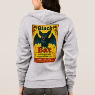 Svart fladdermus vintage Firecracker Label Hoodie T Shirt
