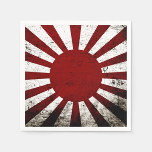 Svart flagga för sol för GrungeJapan resning Pappersservett