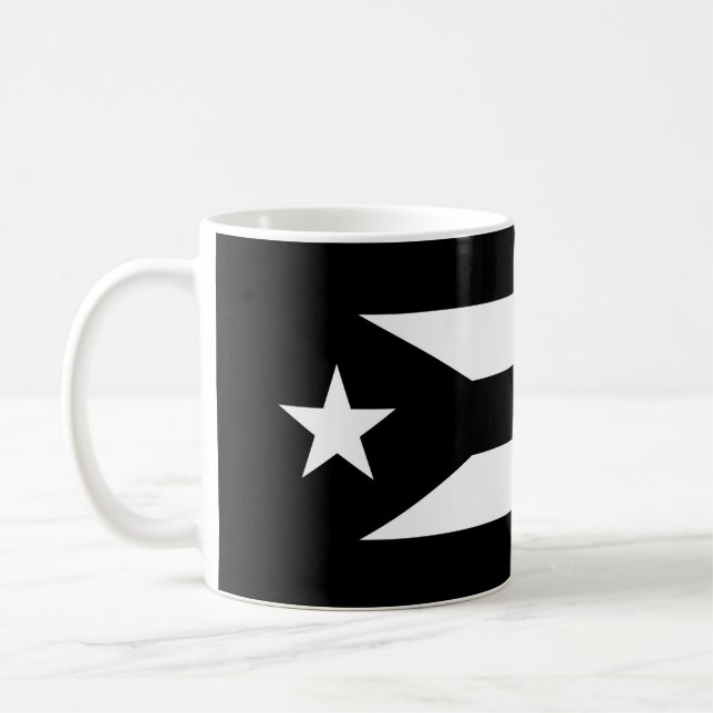 Svart flagga Puerto Rico Coffee Mugg (Vänster)