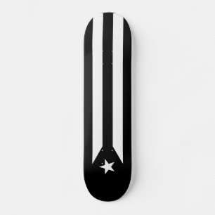 Svart flagga Puerto Rico Mini Skateboard Bräda 18,5 Cm