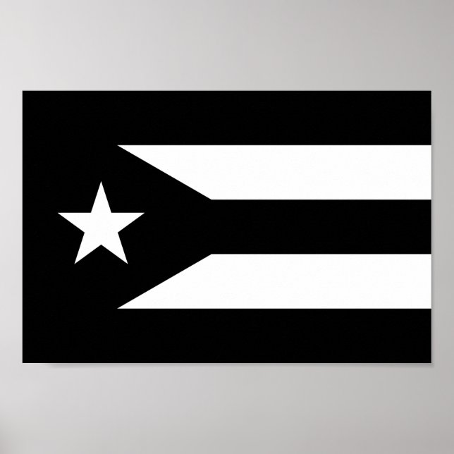 Svart flagga Puerto Rico Poster (Framsidan)
