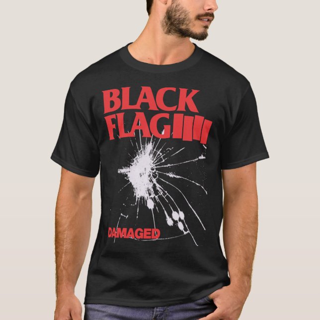 Svart Flagga - skadad premium T-Shirt (Framsida)