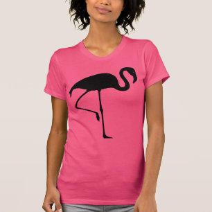 Svart FlamingoSilhouette för klassiker Tee