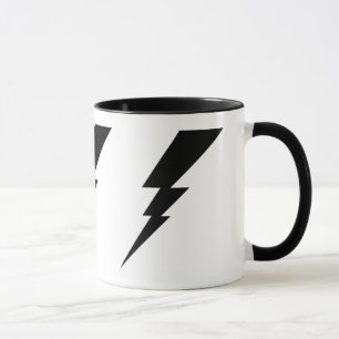 Svart Flash Blixt Bult Mugg. Mugg