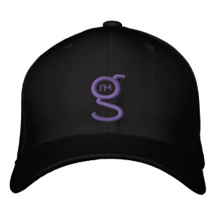 Svart Flex-applock med Grått-broderade Logotyper Broderad Keps