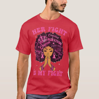 Svart flicka Hennes kamp är min bröstkanal T Shirt