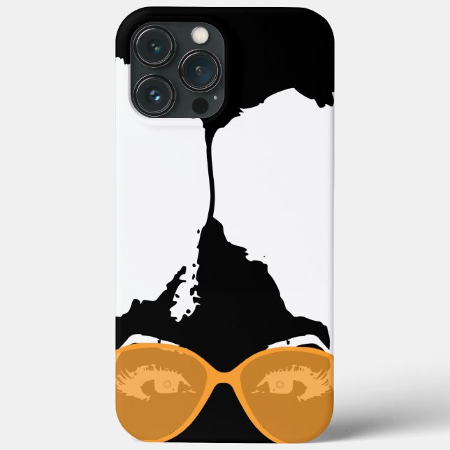 Svart flicka med Afro med Guld solglasögon (Baksida)