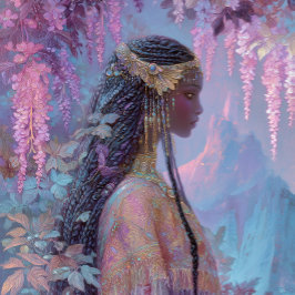 Svart flicka Svart drottning Fantasykonst Gudinna Poster