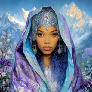 Svart flicka Svart drottning Fantasykonst Gudinna Poster
