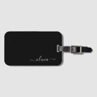 Svart flickaktig scriptmonogramnamn modern