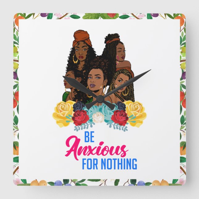 Svart flickmagi, melaninpoppin, sista, brun skidor fyrkantig klocka (Framsida)