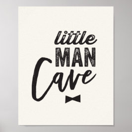 Svart flobind liten mans grotta pojke baby barnkam poster