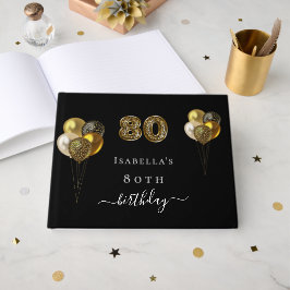 Svart födelsedag av guld leopard gästböcker