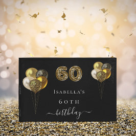 Svart födelsedag av guld leopard gästböcker