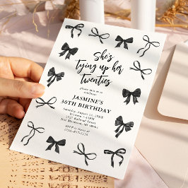 Svart födelsedagsfest för 30-årsdag inbjudningar