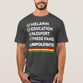 Svart folk Melanin Kung Queen Educat T Shirt
