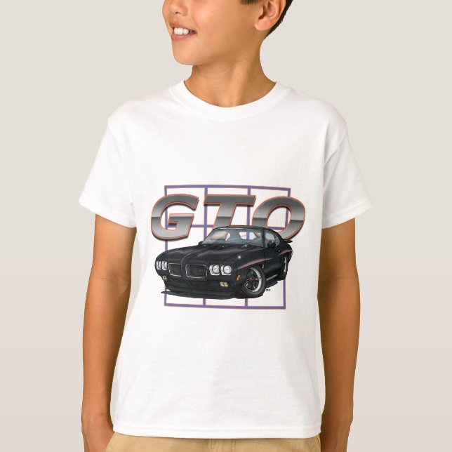 Svart för 1970 GTO T-shirt (Framsida)