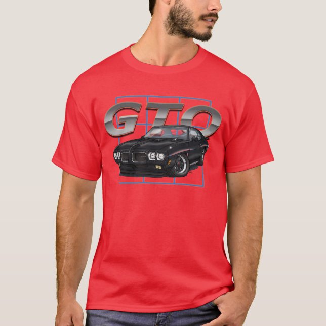 Svart för 1970 GTO Tee (Framsida)
