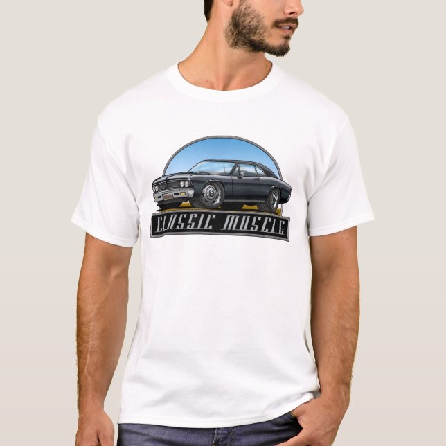 Svart för 66 Chevelle T Shirt (Framsida)