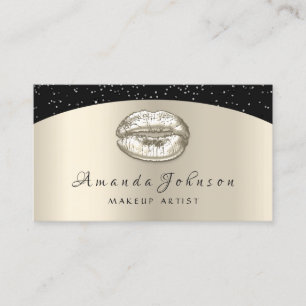 Svart för beige för elfenben för glitter för visitkort