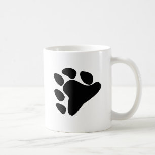 SVART FÖR BJÖRNTASSSYMBOL KAFFEMUGG
