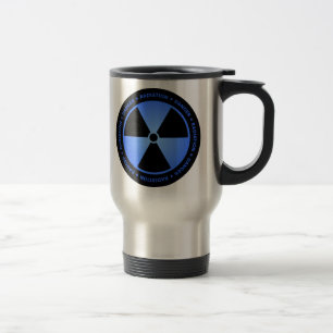 Svart & för blåttutstrålningssymbol mugg med te