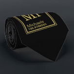 Svart för bord för namn för slips<br><div class="desc">En svartfärgadtie som presenterar ett periodiskt inslag för bordanpassningsbarnamn för din eller din om gåvamottagare information.</div>